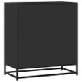 vidaXL Komoda čierna 68x35x76 cm kompozitné drevo a kov