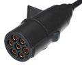 Propojovací spirálový kábel 7pin typ N TRAILER CABLE 11, plastová zástrčka, 24V, 3,5 m SIXTOL