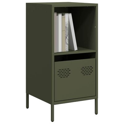 vidaXL Komoda olivovozelená 35x39x73,5 cm oceľ valcovaná za studena