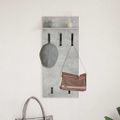 vidaXL Vešiak na stenu Nástenná montáž Betónová šedá 40 x 10 x 90 cm