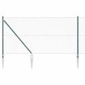 vidaXL Reťazová brána s hrotmi 25 x 1,2 m PVC potiahnutá oceľ Zelená