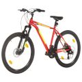 vidaXL Horský bicykel 21 rýchlostí 27,5" koleso 42 cm rám červený
