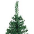 vidaXL Rohový umelý vianočný strom s 150 LED-i Zelená 120 cm PVC a kov
