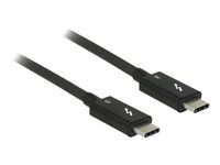 Kábel Thunderbolt - USB-C (M) do USB-C (M) - USB 3.1 Gen 2 / Thunderbolt 3 / DisplayPort 1.2a - 20 V - 5 A - 50 cm - podporuje 4K - čierna