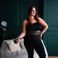 Masážna obruč HMS HHW12 plus size so závažím čierná