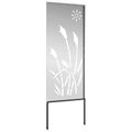 vidaXL Záhradná clona na súkromie Rezací Strieborná 50 x 140 cm