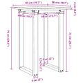 vidaXL Jedálenský stolík v tvare O 50x50x75 cm borovica a oceľ