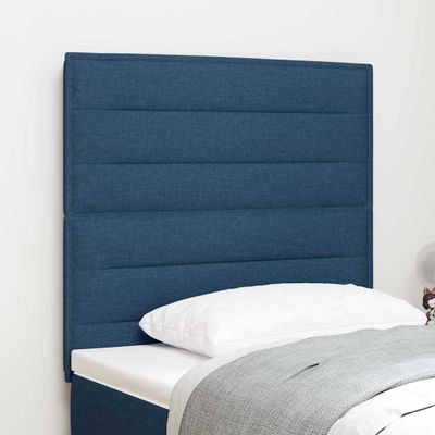 vidaXL LED hlavová doska s LED pásikmi Modrá 100 cm látka