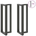 vidaXL Nohy barového stola v tvare T, 2 ks, antracitové, 40x35x(110-111) cm, oceľ