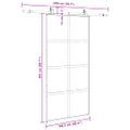 vidaXL Posuvné dvere s kovaním čierne 102,5x205 cm tvrdené sklo