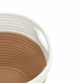 vidaXL Úložné koše 2 ks hnedé a biele Ø24x18 cm bavlna