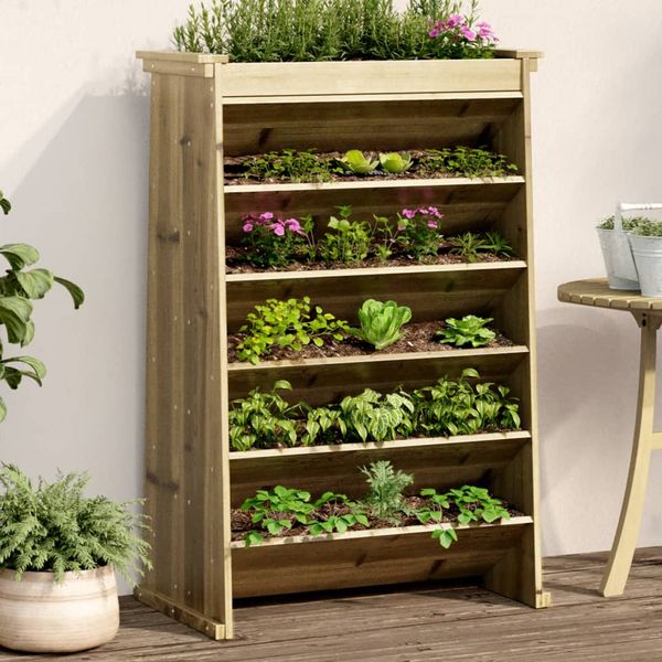 vidaXL Kvetináč na bylinky 6-poschodový 69x40x101,5cm impreg. borovica