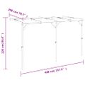 vidaXL Pergola k stene domu 2x4x2,2 m, drevo