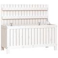 vidaXL Záhradný úložný box biely 108x42,5x54 cm masívna borovica