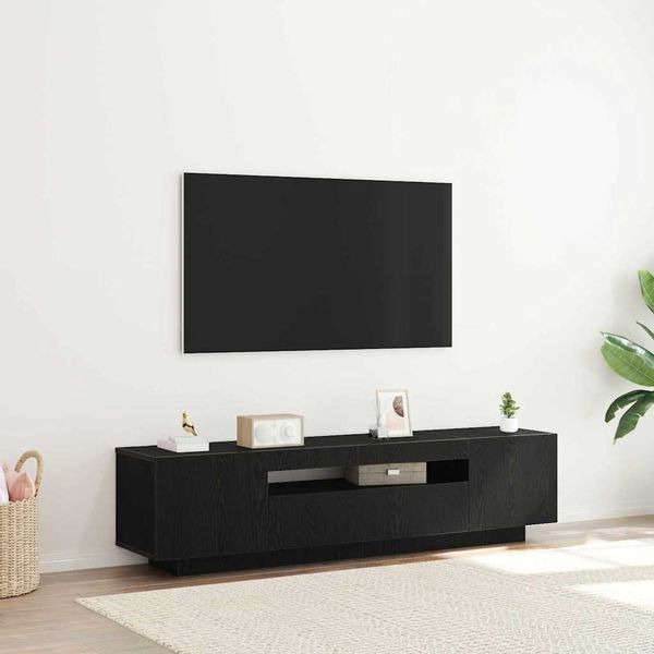 vidaXL TV skrinka Čierna 160 x 35 x 40 cm Kompozitné drevo