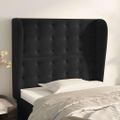 vidaXL Čelo postele so záhybmi čierne 83x23x118/128 cm zamat