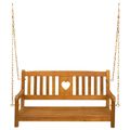vidaXL Hojdačka do záhrady 2 -Seater 110 x 56 x 58 cm Prírodná