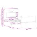 vidaXL Posteľný rám bez matraca hnedý dub 90x190 cm kompozitné drevo