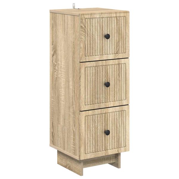 vidaXL Zásuvkový kabinet Dub sonoma 33 x 34,5 x 90 cm Kompozitné drevo
