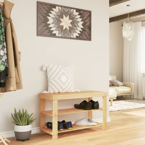 vidaXL Botník 3-poschodový 70x27,5x45 cm bambus