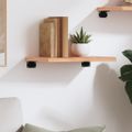 vidaXL Nástenná polica bledohnedá 40x20x2 cm ošetrený dubový masív
