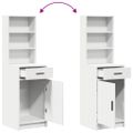vidaXL Highboard Biela 41 x 40 x 135 cm Kompozitné drevo