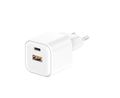 Setty wall charger USB-A + USB-C 20W LSGaN-AC-200 white