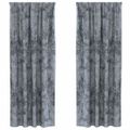 vidaXL Sametové závesy 2 ks Strieborná šedá 245 x 140 cm Zamat