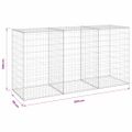 vidaXL Gabiónová stena s krytmi, pozinkovaná oceľ 200x60x100 cm