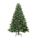 vidaXL Umelý vianočný stromček s 300 LED-i Zelená 240 cm PE a PVC