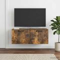 vidaXL Nástenná TV skrinka Nástenný Dymový dub 78,5 x 41 x 30 cm