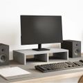 vidaXL Stojan na monitor betónovosivý 50x27x10 cm kompozitné drevo