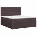 vidaXL Posteľ boxspring s matracom Tmavohnedá 140 x 190 cm Látka