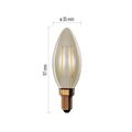 LED žiarovka Vintage sviečka / E14 / 2,5 W (20 W) / 225 lm / teplá biela