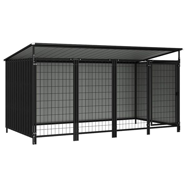 vidaXL Vonkajšia voliéra pre psy 253x133x116 cm