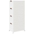 vidaXL stohovateľný úložný box kolesami 4poschodový 75L 64x40x141,5 cm