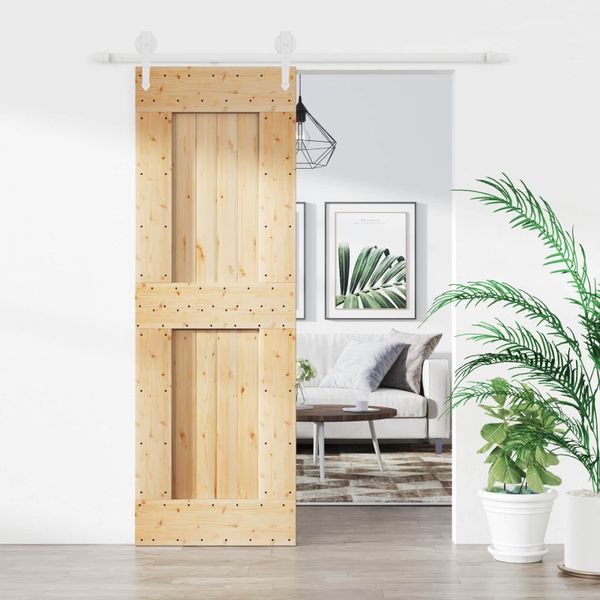 vidaXL Posuvné dvere Prírodná a biela 70 x 210 cm