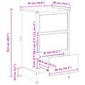 vidaXL Servírovacia skriňa Remeselnícky dub 42 x 36 x 75.5 cm