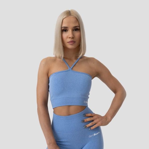 Športová podprsenka Halter FLO Blue - GymBeam, veľkosť M, veľkosť oblečenia M
