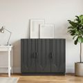 vidaXL Servírovacia skriňa Čierna 89 x 34,5 x 77 cm Kompozitné drevo