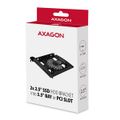 AXAGON RHD-P25, hliníkový rámeček pre 2x 2.5" HDD/SSD do 3.5" pozície alebo PCI záslepky Rámeček, interný, kovový, pre 2x 2,5" disk, do 3,5" alebo PCI pozície, možnosť inštalácie 80mm ventilátora, čierny