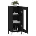 vidaXL Komoda čierna 34,5x34x90 cm spracované drevo