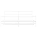 vidaXL Kovový rám postele s predným a zadným čelom biely 183x213 cm