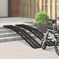 vidaXL Skladacia motocyklistická rampu 340 kg na rampu 2 ks Čierny