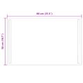 vidaXL Zrkadlo do kúpeľne s LED Priehľadná 80 x 50 cm tvrdené sklo