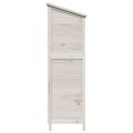 vidaXL Záhradný prístrešok so strechou Biela 106 x 56 x 176,5 cm
