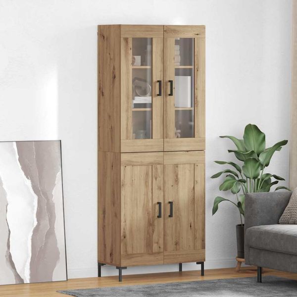 vidaXL Highboard 2 pcs Remeselný dub Kompozitné drevo