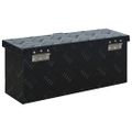 vidaXL Hliníková bednička čierna 485x140x200 mm