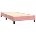 vidaXL Posteľný rám boxsping s matracom ružový 90x200 cm zamat