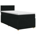 vidaXL Posteľ boxspring s matracom Čierna 100 x 200 cm Látka